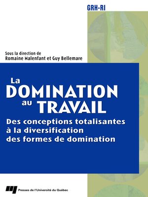 cover image of La domination au travail